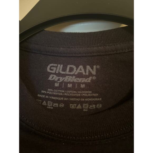 GUC Gildan Dri Blend Men's Cut Black TShirt FAME FAMEWORLD.ORG Size Medium - Picture 3 of 4